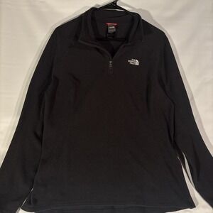The North Face Fleece Women's XL Black Quarter Zip Pullover Jacket